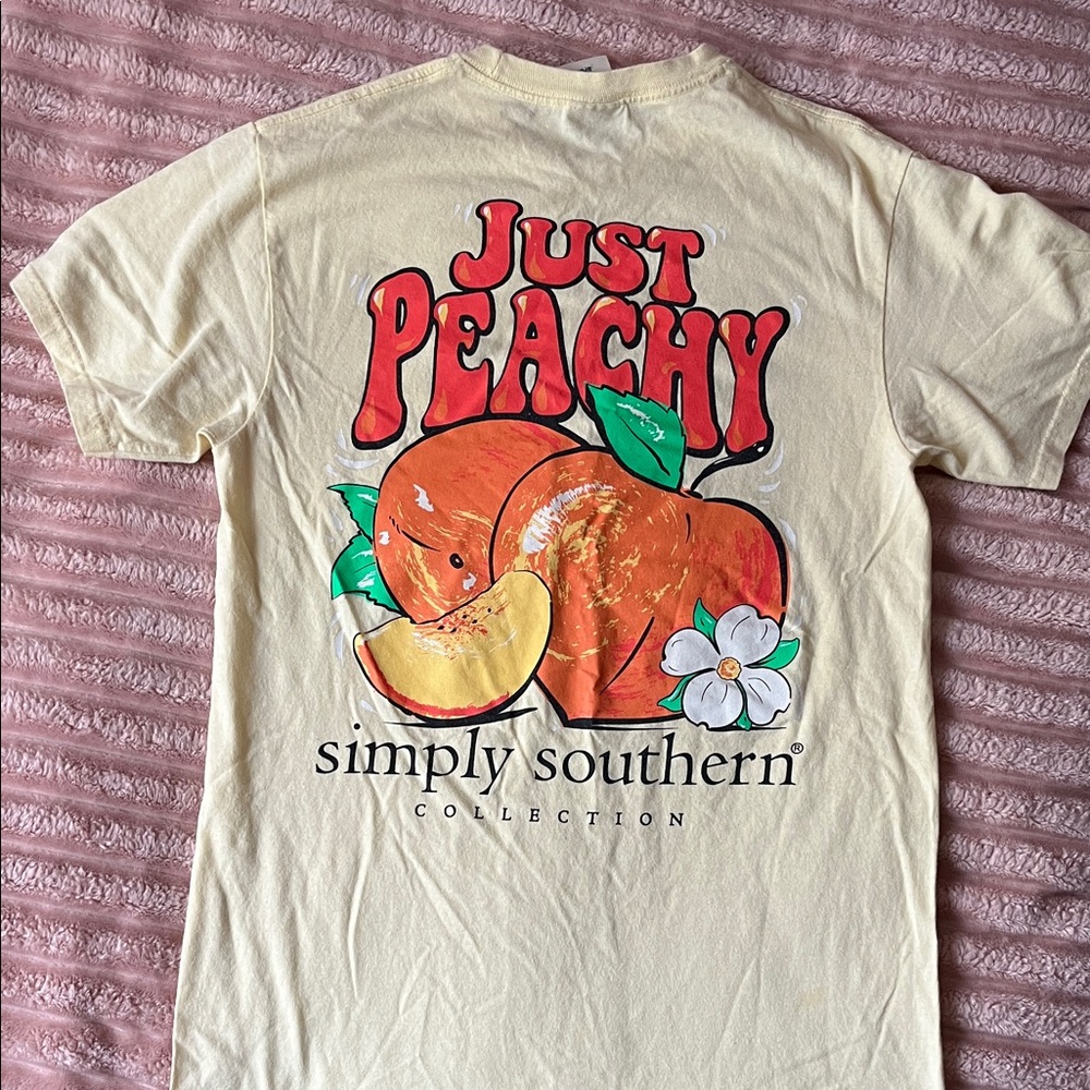 Simply Southern Yellow Peach Short Sleeve Tee